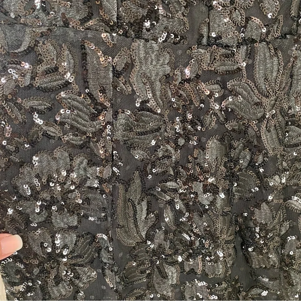 Windsor Livia Sequin Mesh Mermaid Dress Black Junior Size 5/6 - Picture 11 of 15